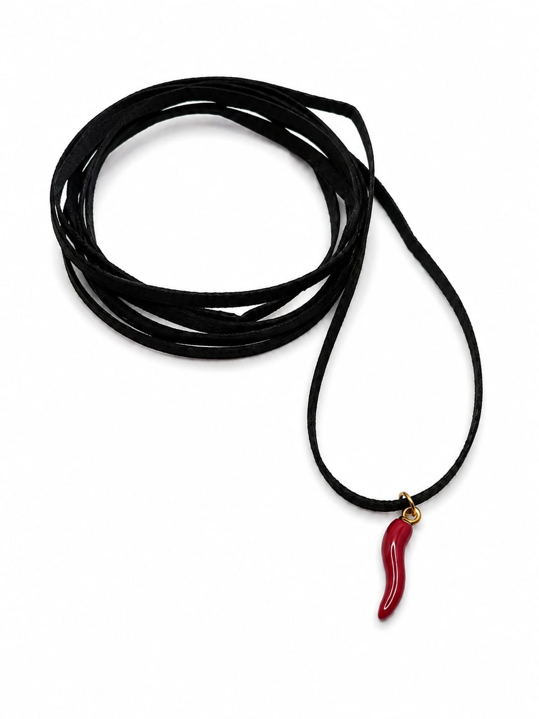 Collana Cordino Nero Croce o Cornetto