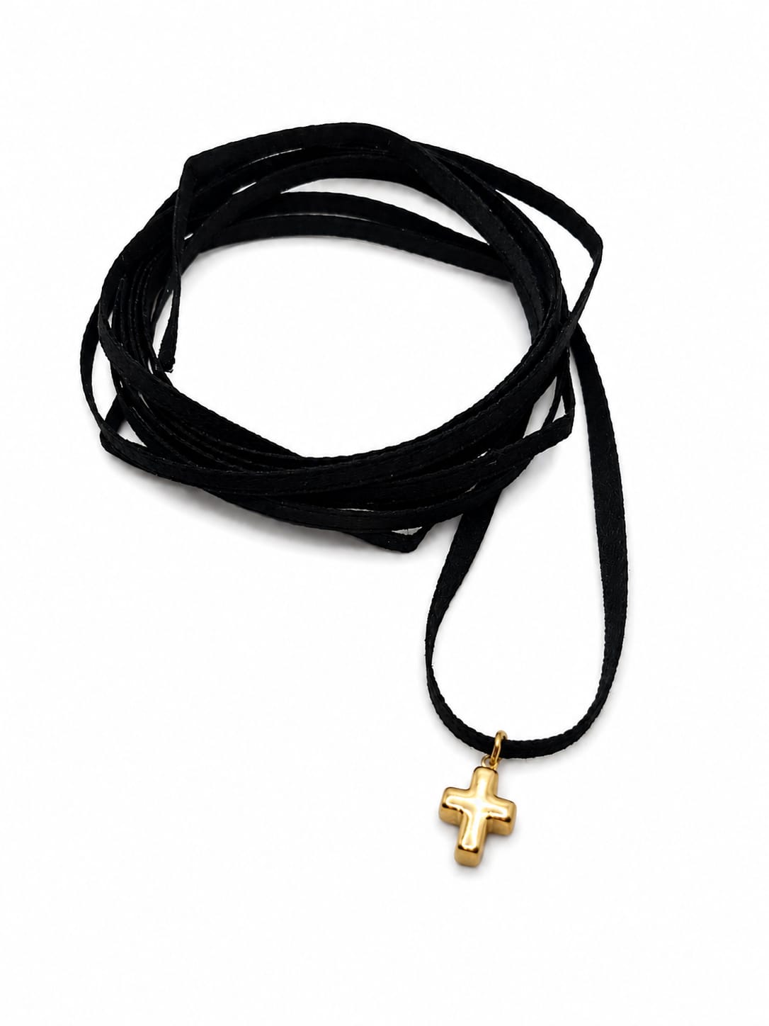 Collana Cordino Nero Croce o Cornetto