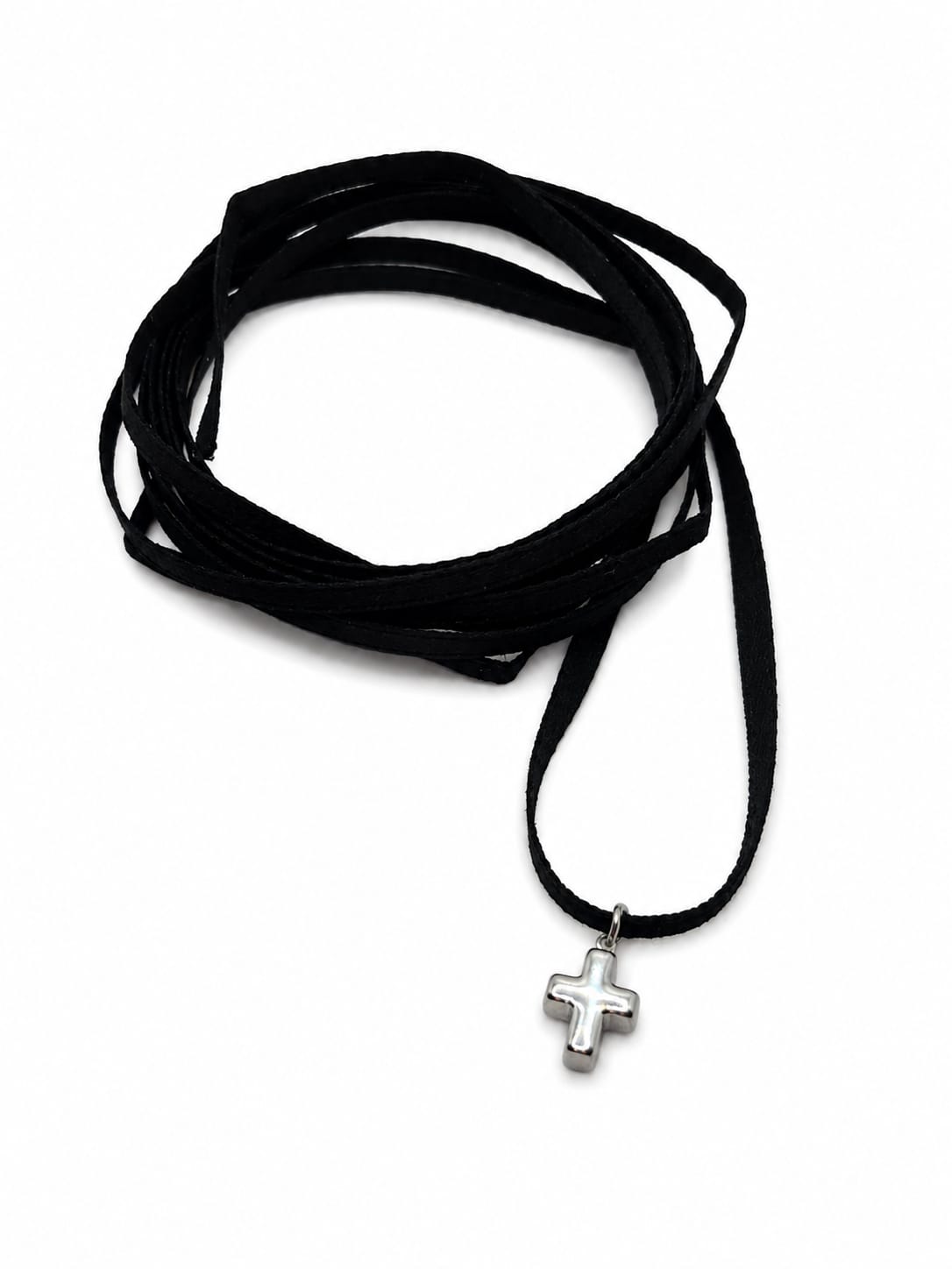 Collana Cordino Nero Croce o Cornetto