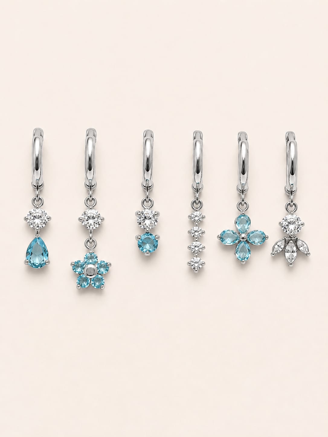 Set Orecchini Hoop Bloomy Charms
