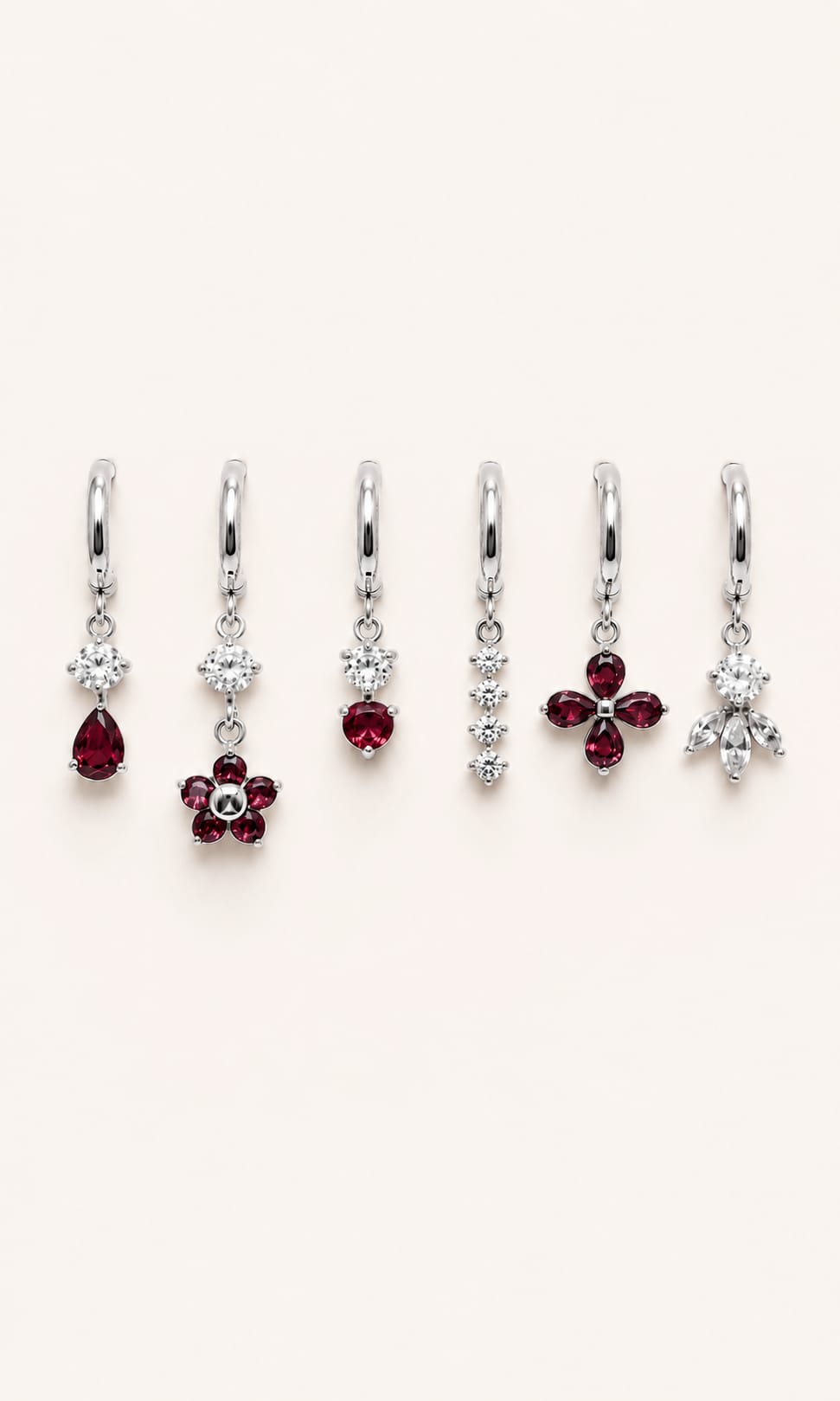 Set Orecchini Hoop Bloomy Charms