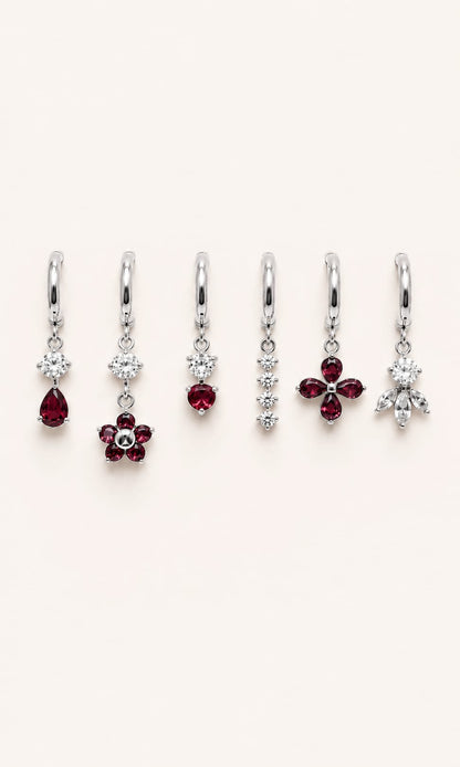 Set Orecchini Hoop Bloomy Charms