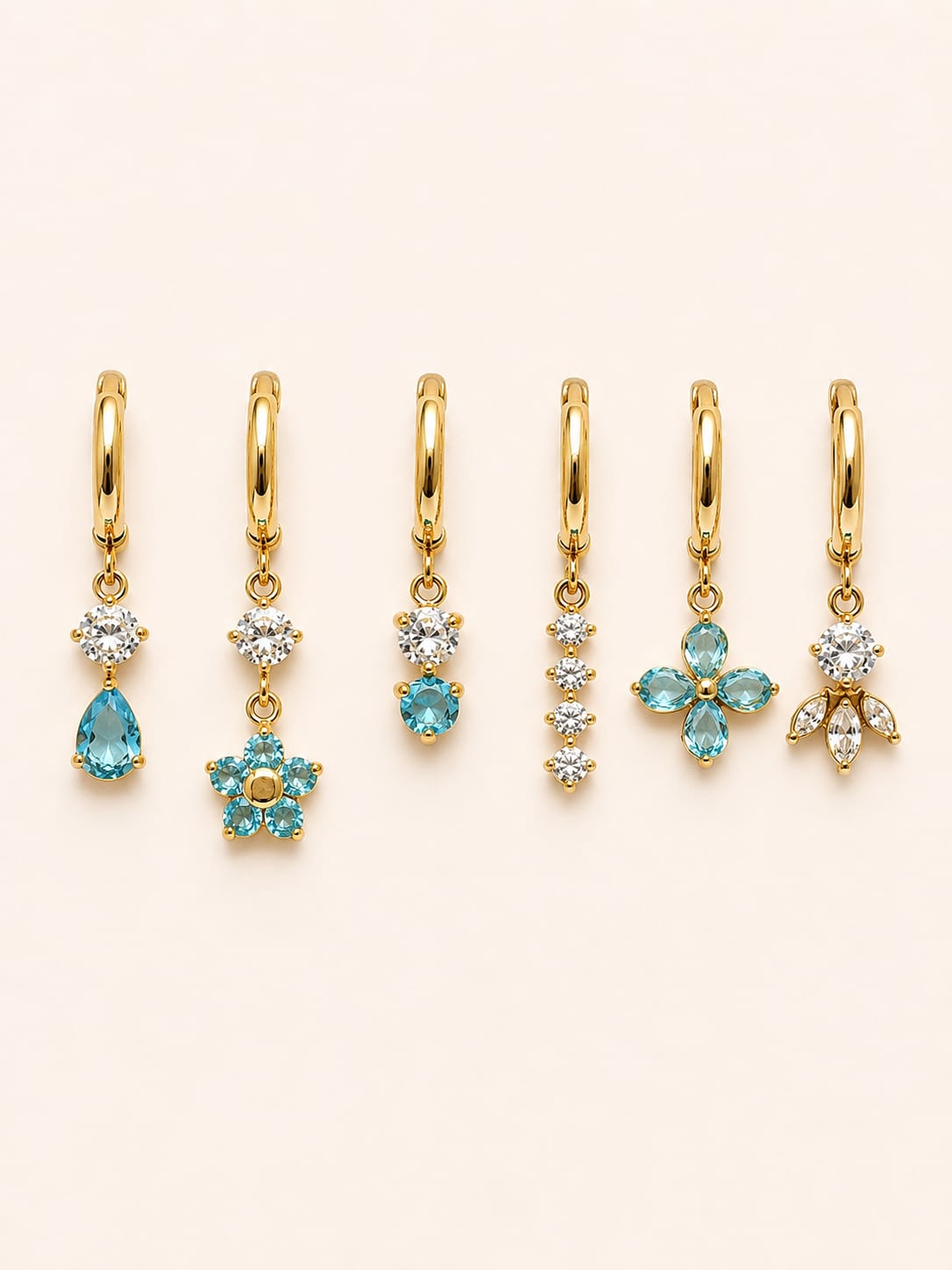 Set Orecchini Hoop Bloomy Charms