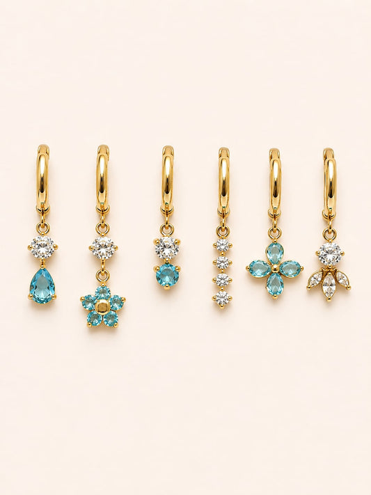 Set Orecchini Hoop Bloomy Charms