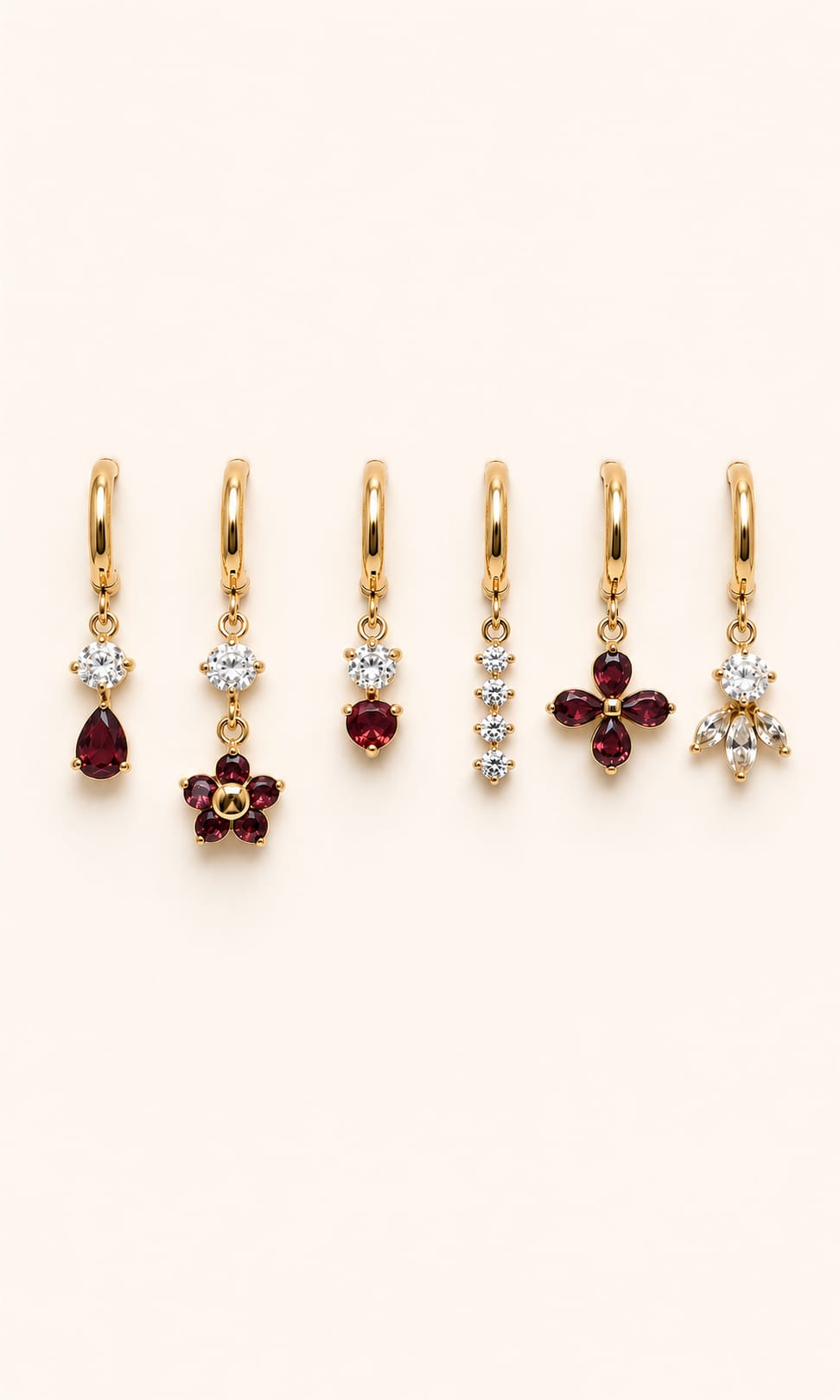Set Orecchini Hoop Bloomy Charms