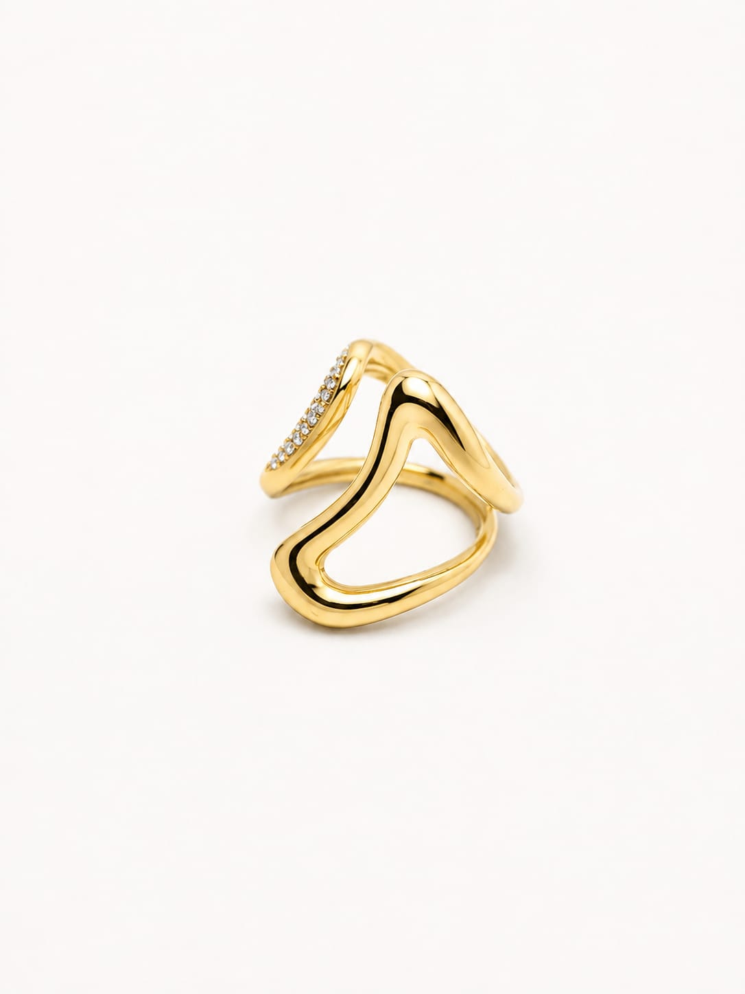 Anello Sinuosa Pavè