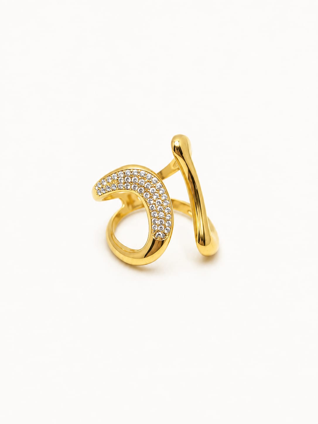 Anello Sinuosa Pavè