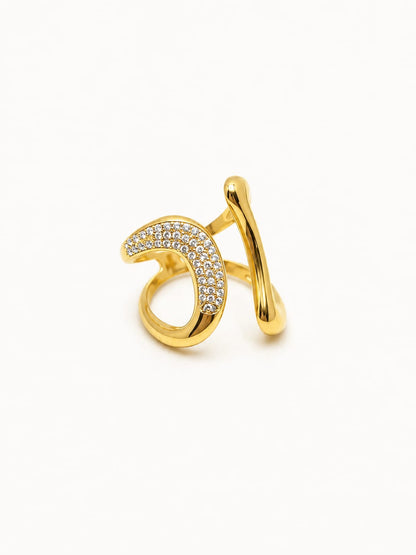 Anello Sinuosa Pavè
