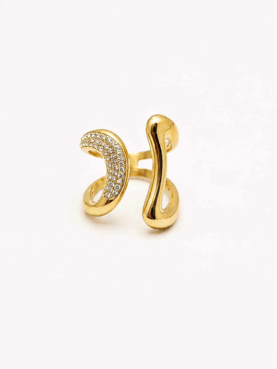 Anello Sinuosa Pavè