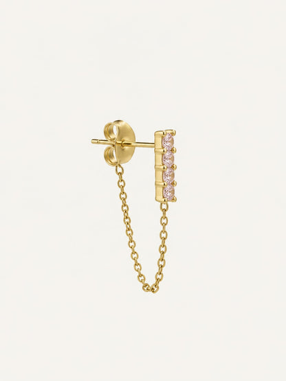 Orecchino Crystal Line Chain