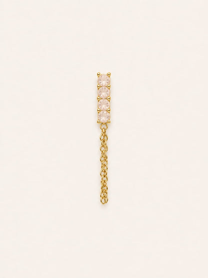 Orecchino Crystal Line Chain