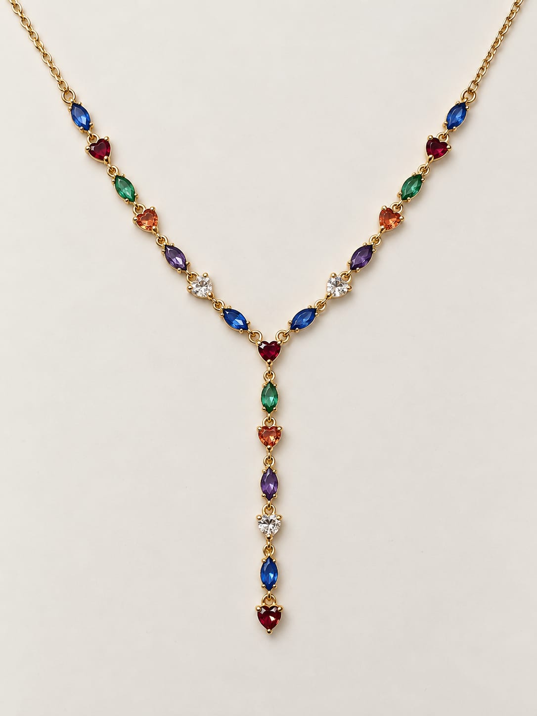 Collana a Y multicolore