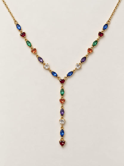 Collana a Y multicolore