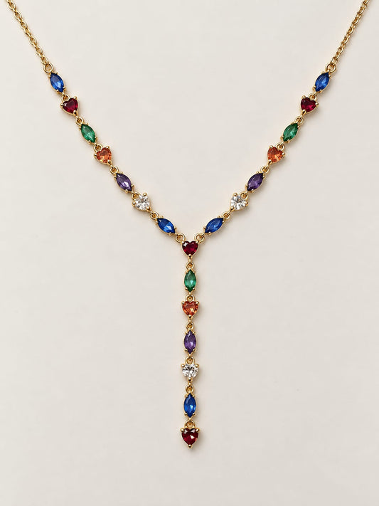 Collana a Y multicolore