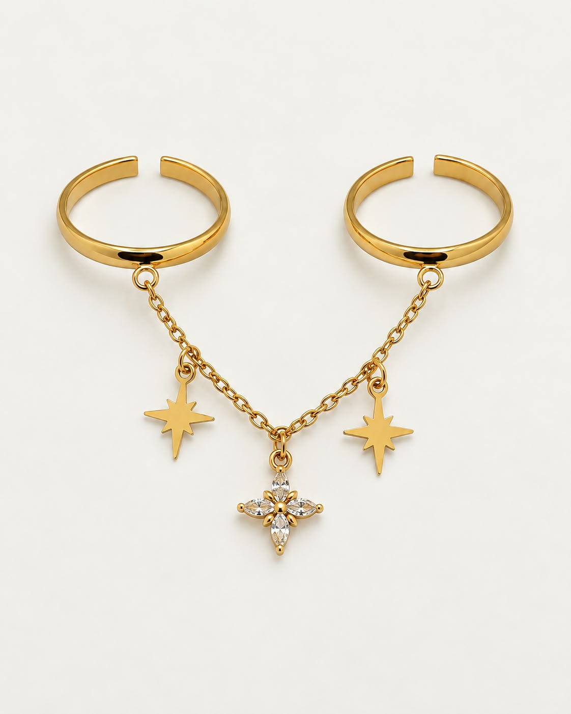 Anello Bellatrix doppio con catena