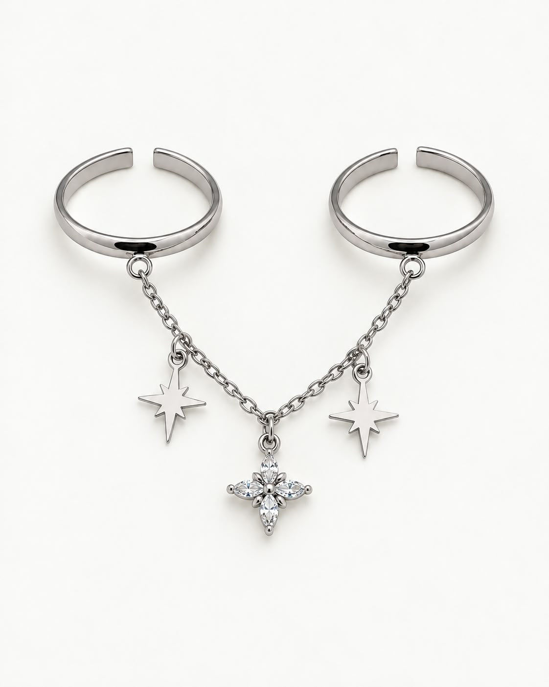 Anello Bellatrix doppio con catena