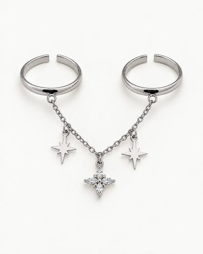 Anello Bellatrix doppio con catena
