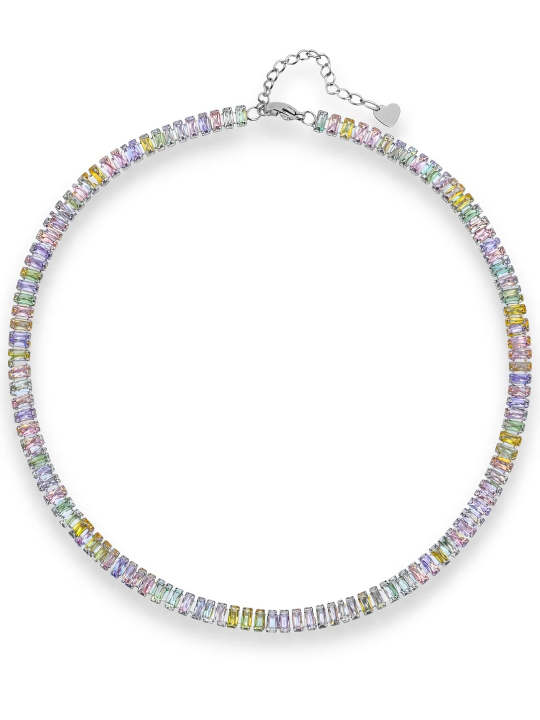 Collana Tennis Baguette Multicolor