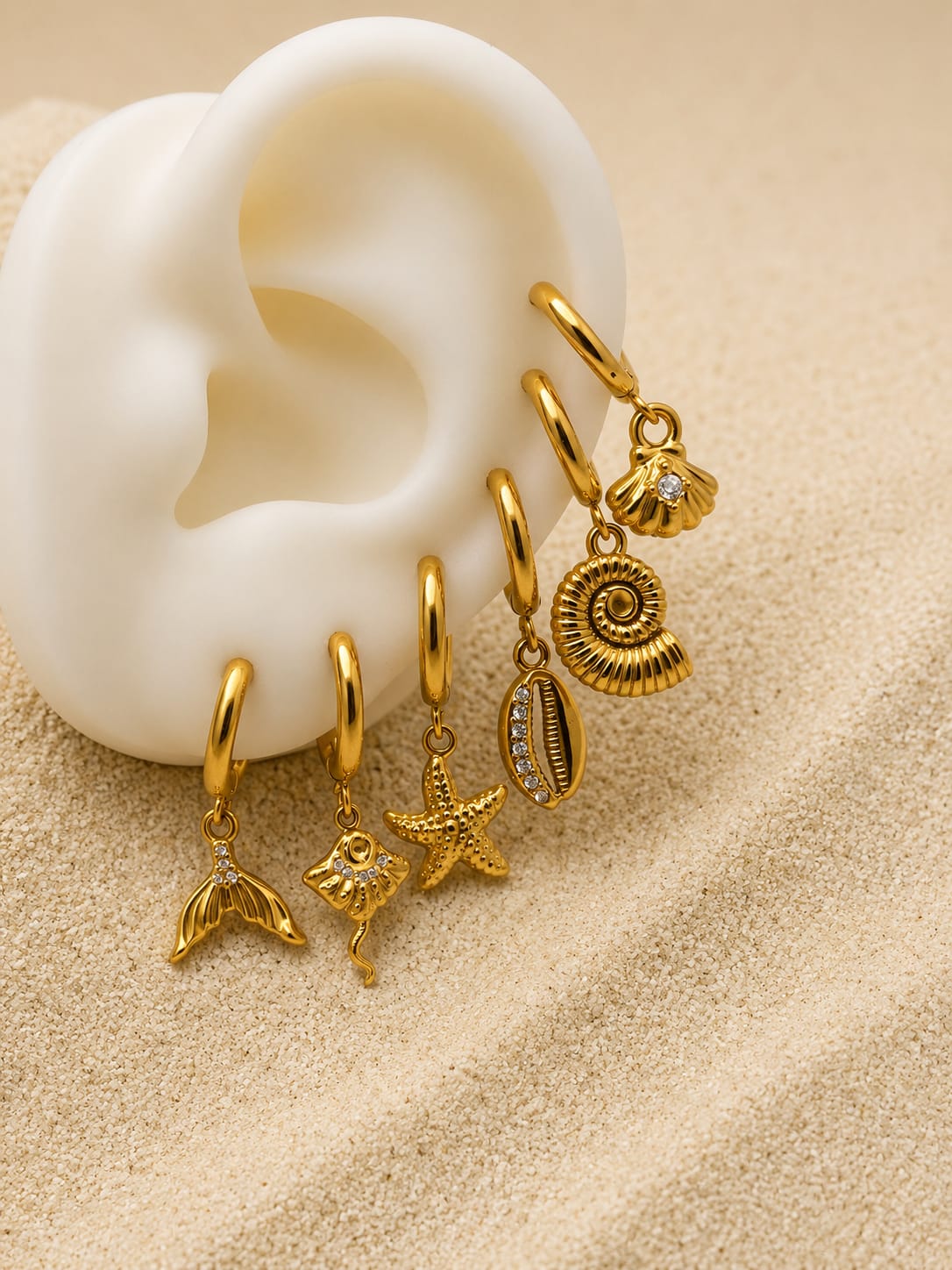 Set Orecchini Hoop Sea Charms