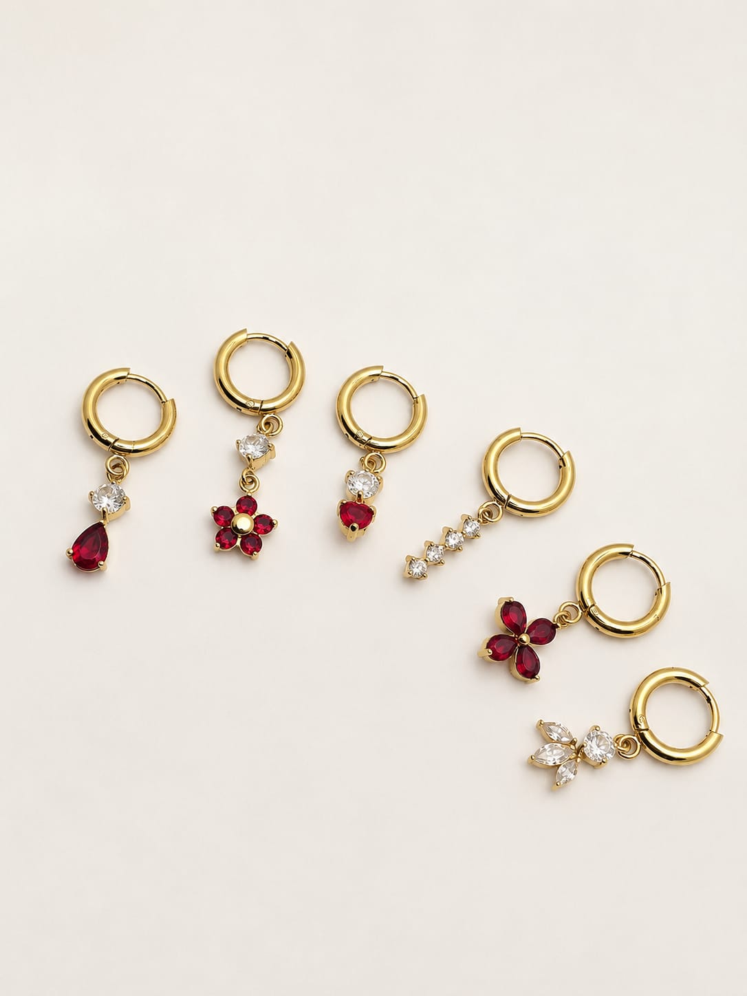 Set Orecchini Hoop Bloomy Charms