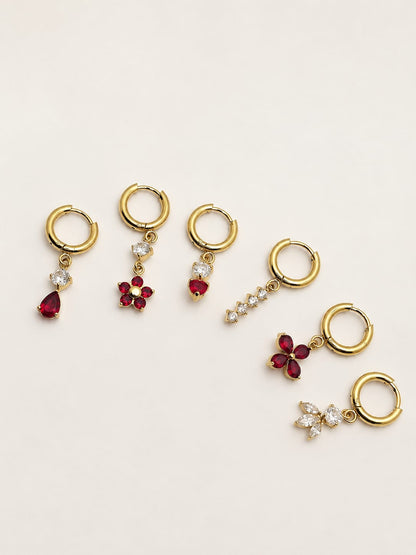 Set Orecchini Hoop Bloomy Charms