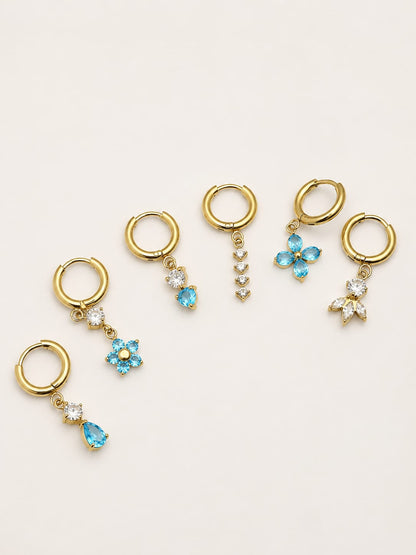Set Orecchini Hoop Bloomy Charms