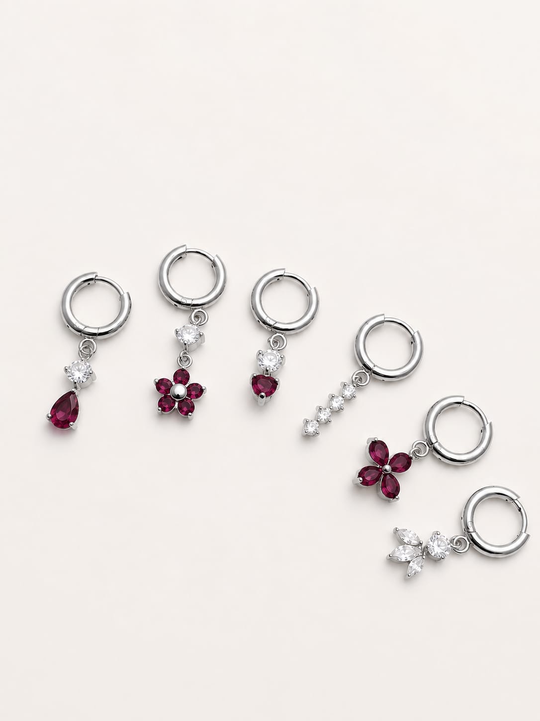 Set Orecchini Hoop Bloomy Charms