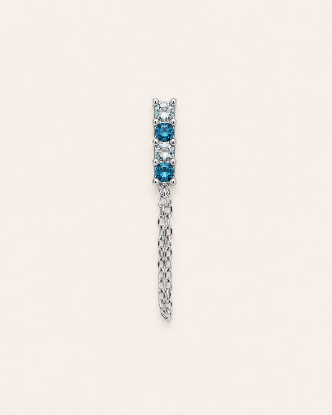 Orecchino Crystal Line Chain