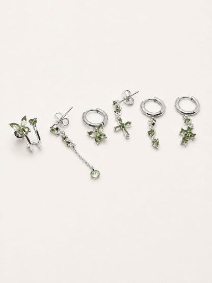Set Orecchini Farfalla Bijou Green