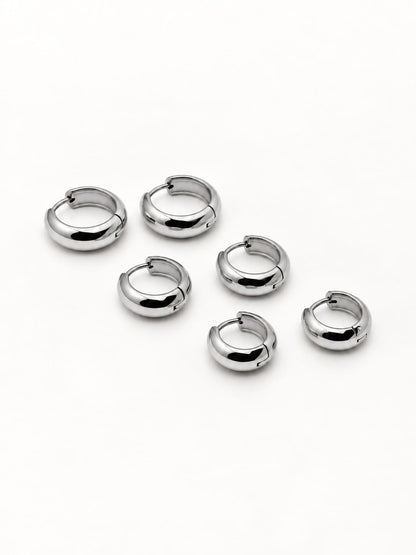 Set Sei Orecchini Hoop Bold