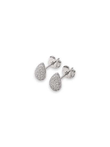 Orecchini Lobetto Mini Goccia Pavè