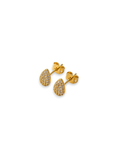 Orecchini Lobetto Mini Goccia Pavè