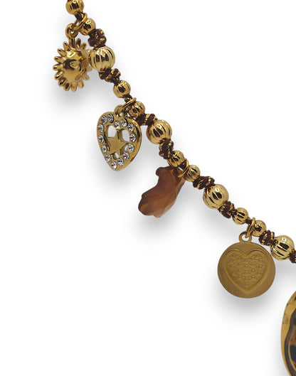 Ciondolo Cuore Stella Strass
