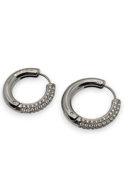 Orecchini Hoop Middle Pavè