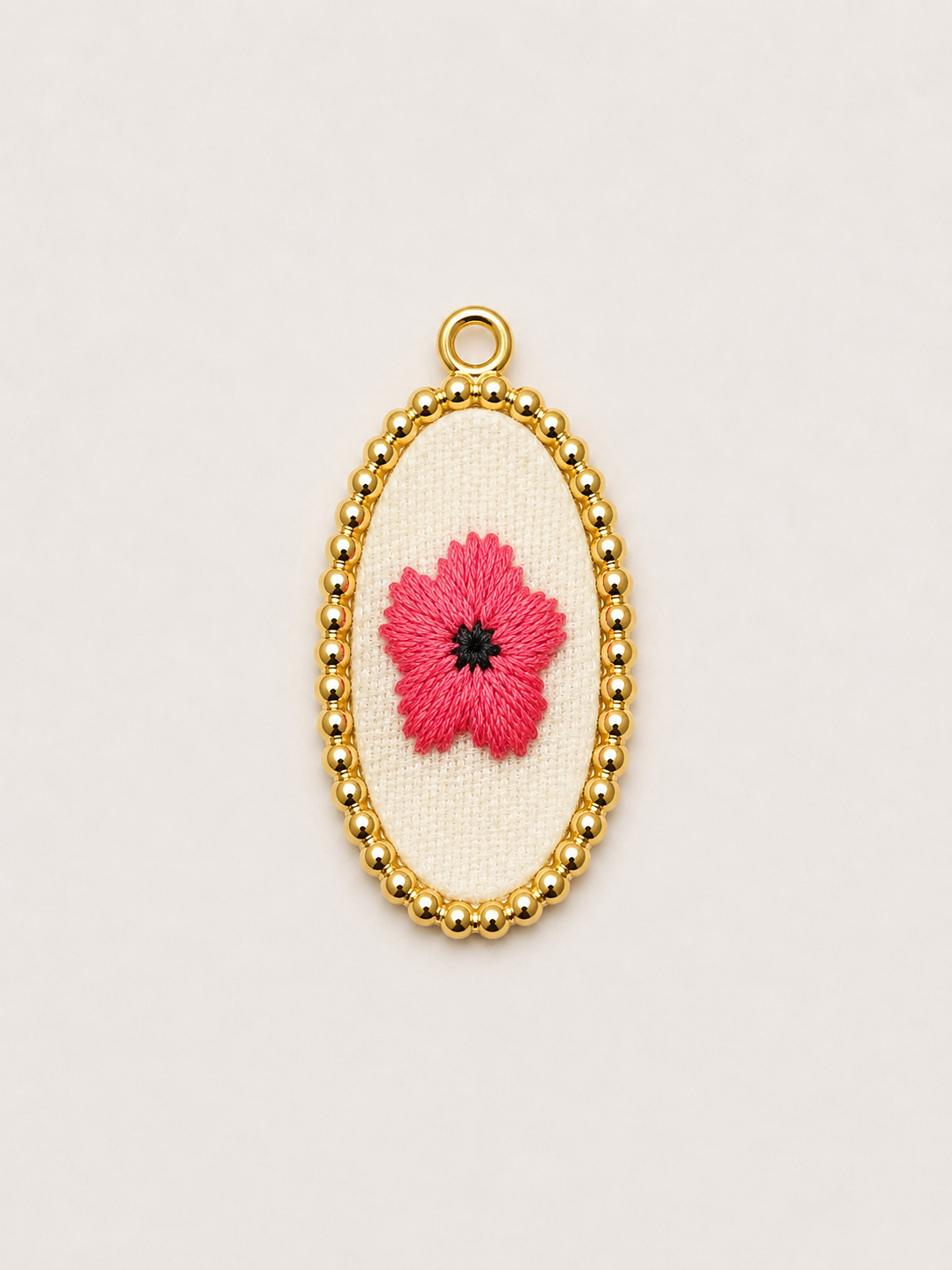Ciondolo Lilly Pink Ricamato