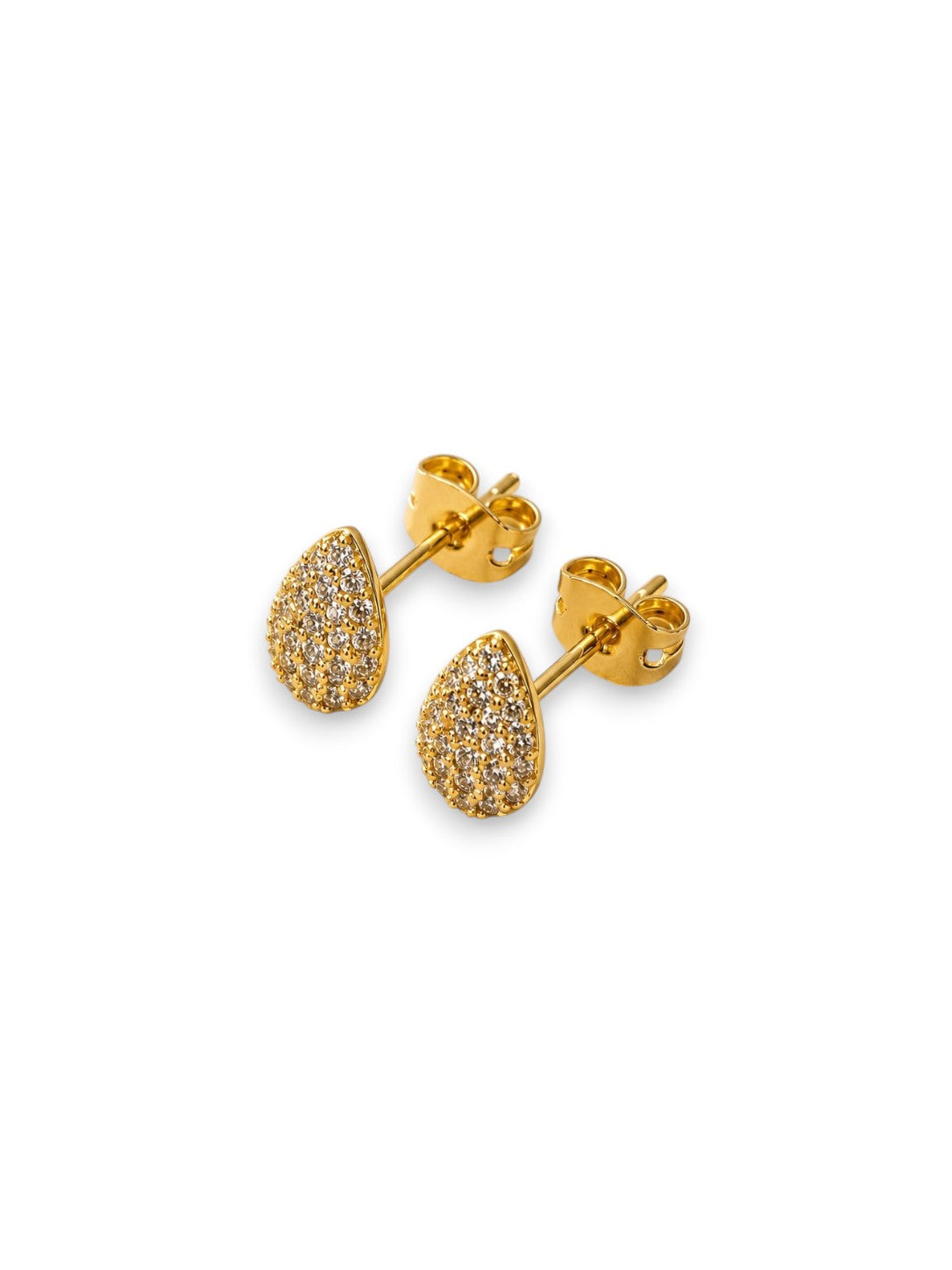 Orecchini Lobetto Mini Goccia Pavè