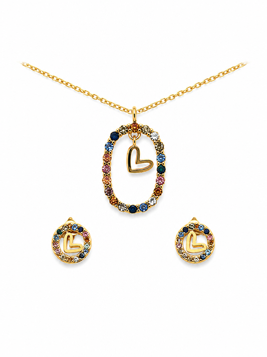 Set Collana e Orecchini Lobetto Love