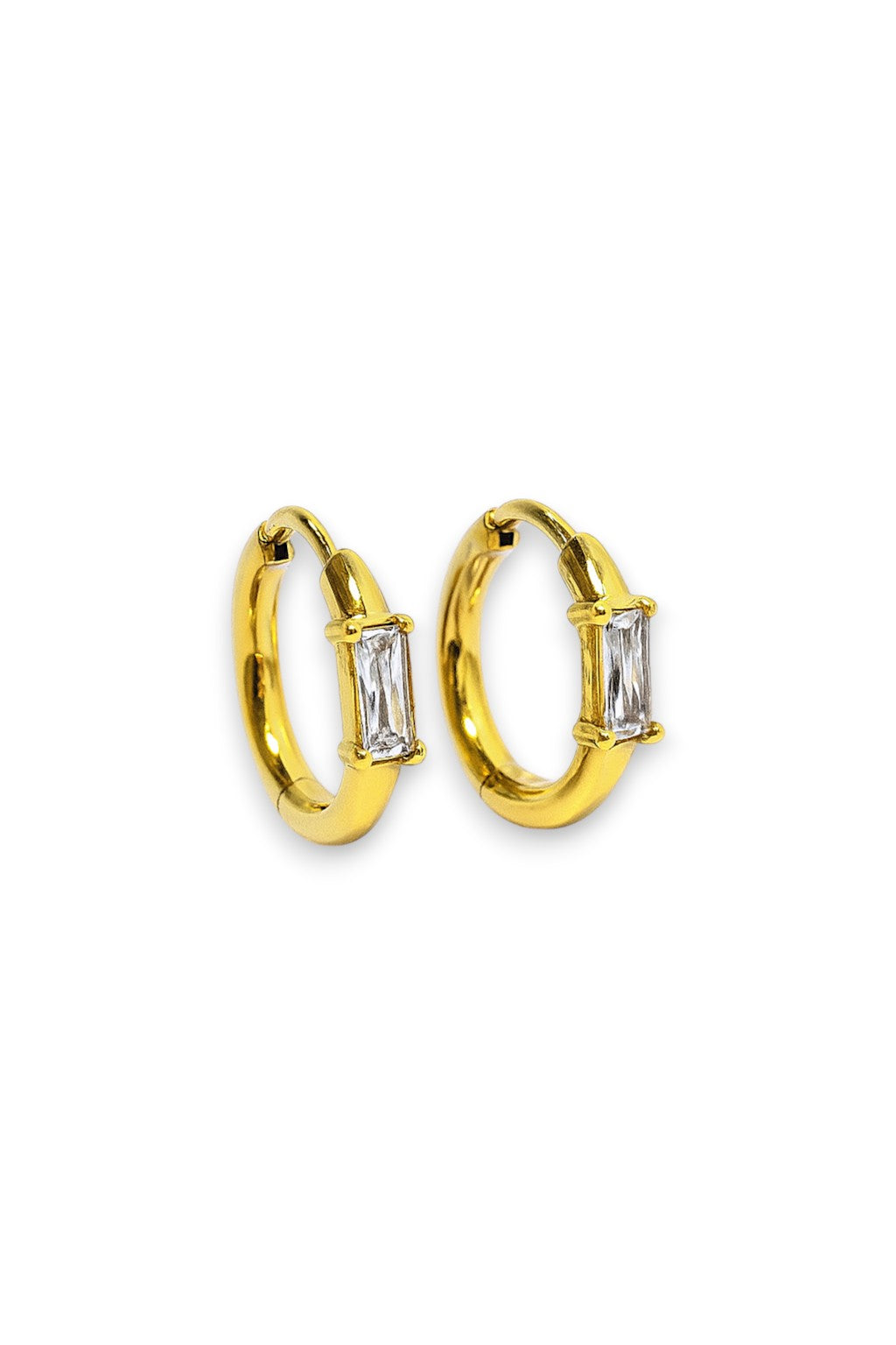 Orecchini Hoop Baguette Slim