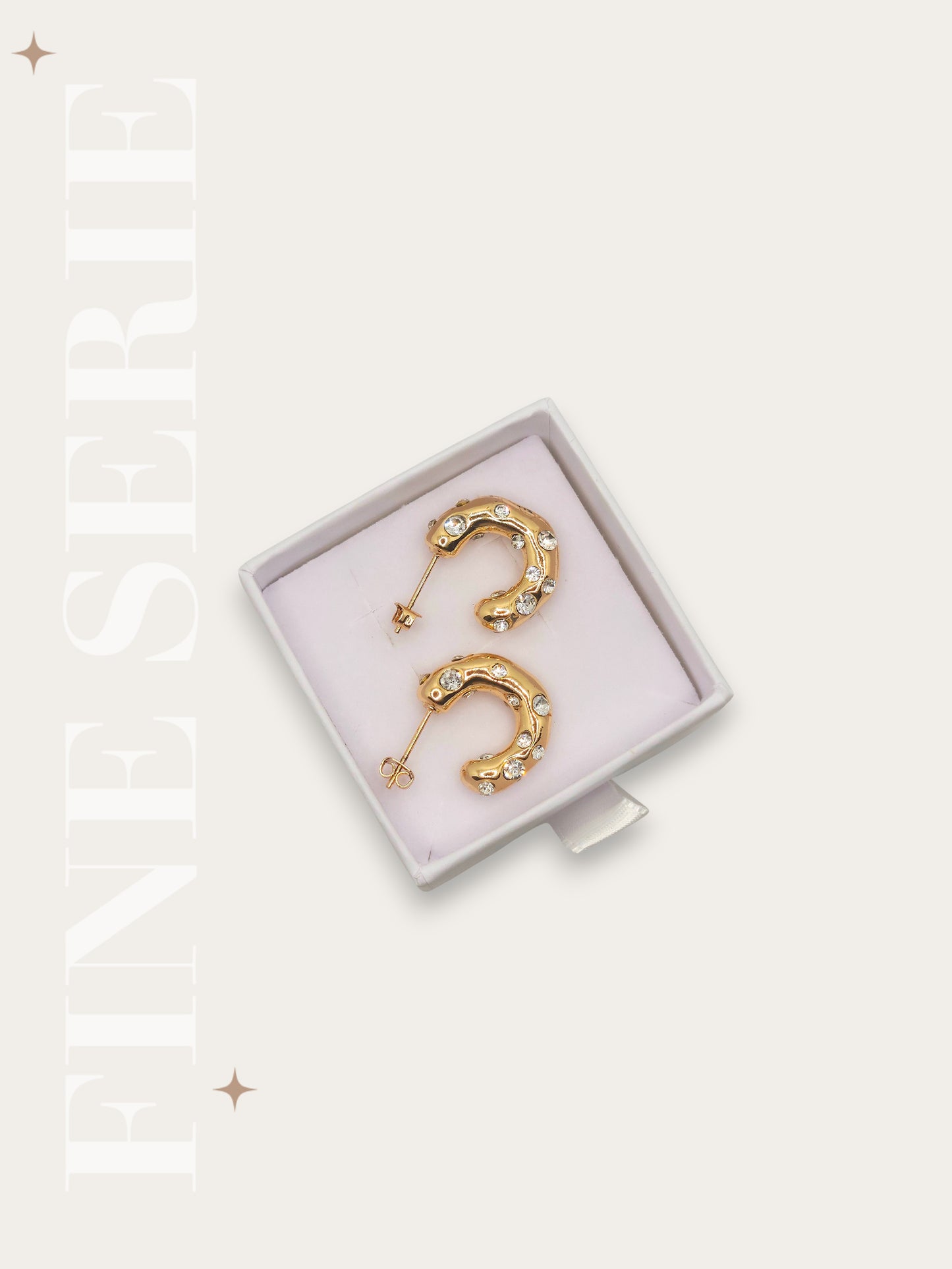 Orecchini Mezzaluna Sparkle