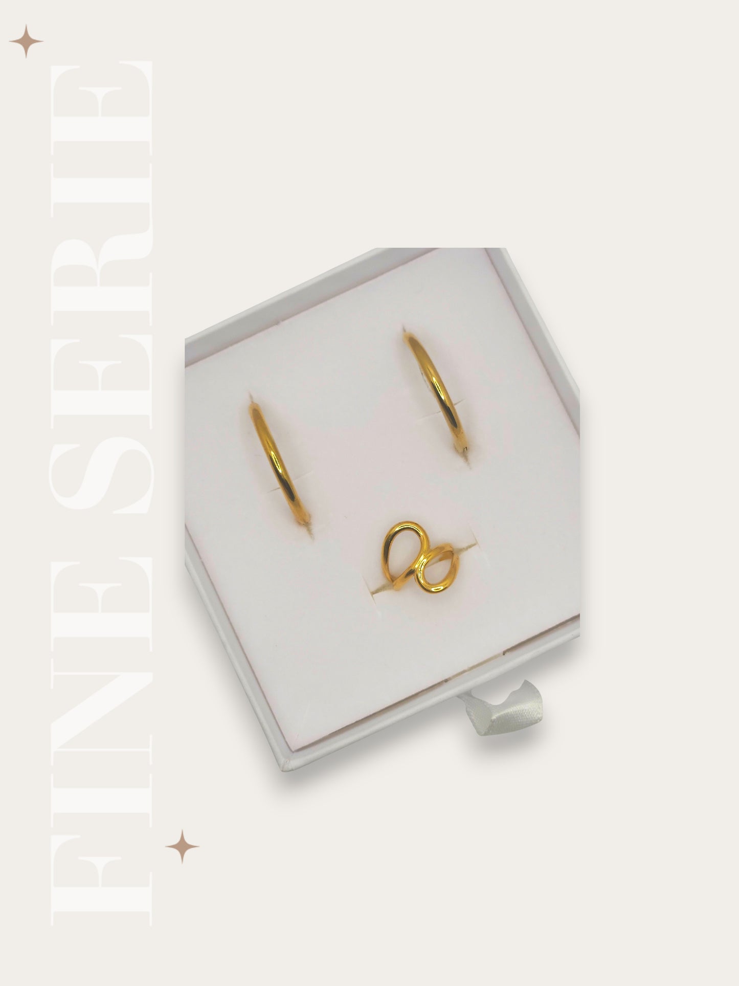 Set Orecchini Cerchio e Cuff