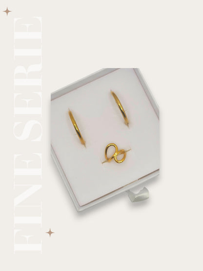 Set Orecchini Cerchio e Cuff