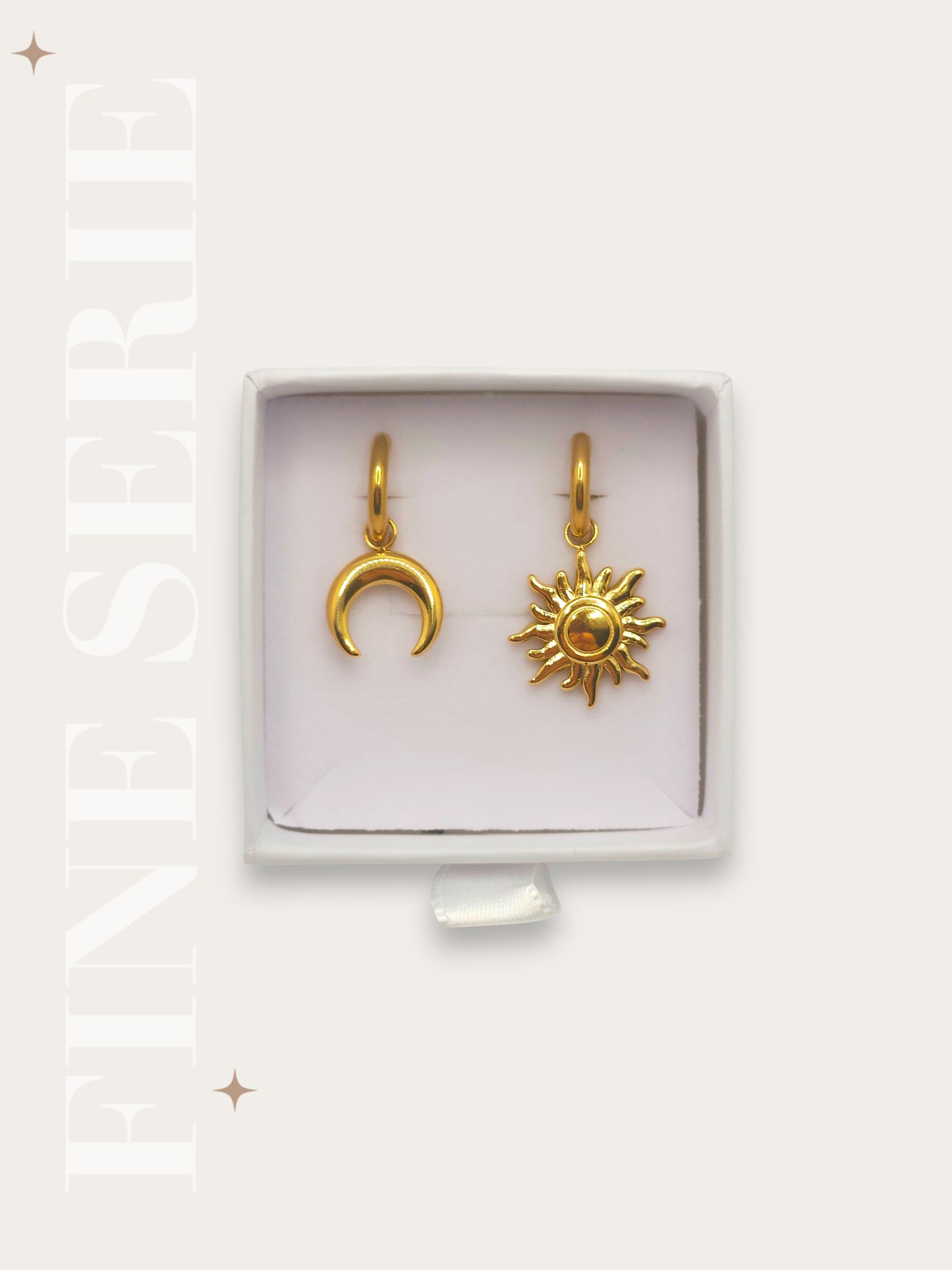 Orecchini Hoop Sole e Luna