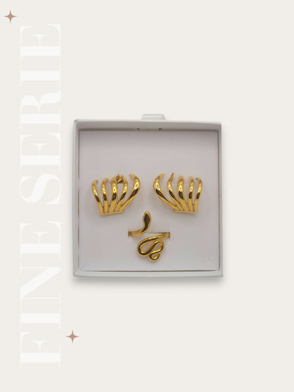 Set Orecchini e Anello Serpente