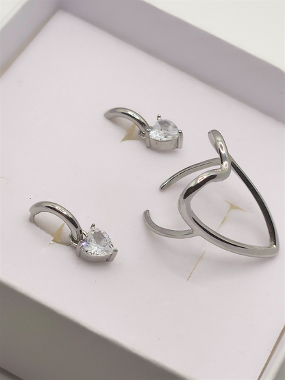 Set In Love Anello e Hoop Punto Luce Cuore