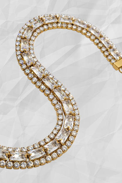 Bracciale Triplo Tennis Baguette