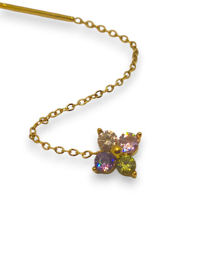 Orecchino Saliscendi Fiore Pastel