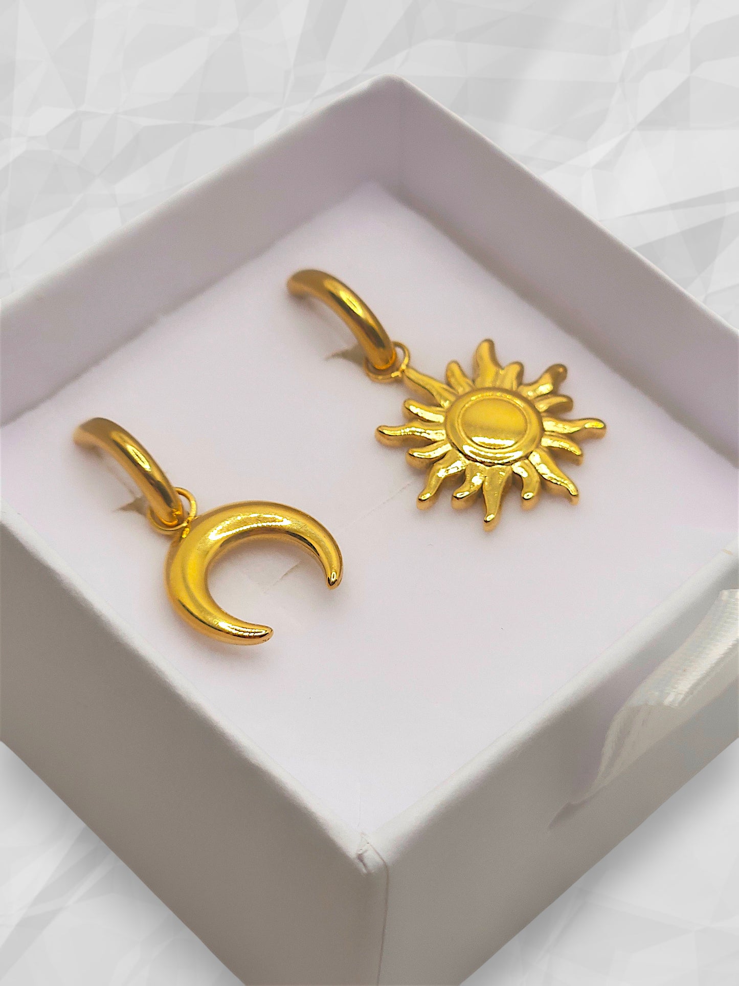 Orecchini Hoop Sole e Luna