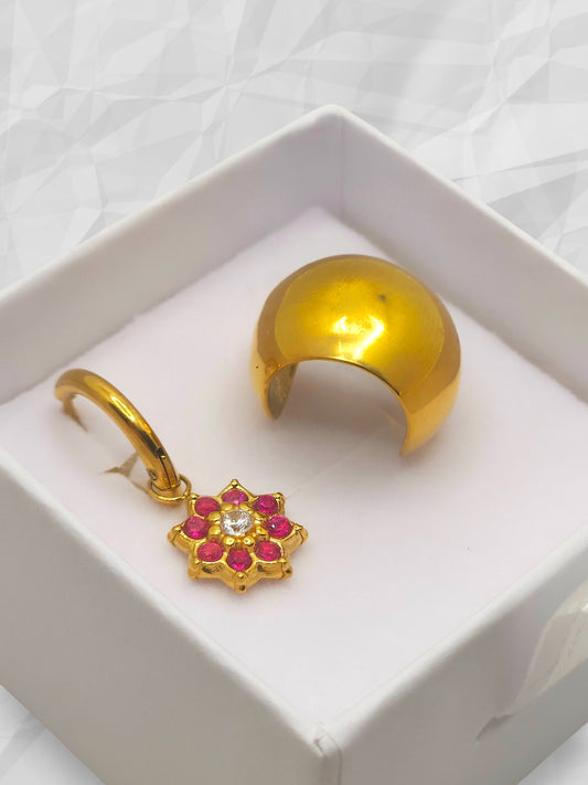 Set Hoop Stella di Natale e Cuff Bold