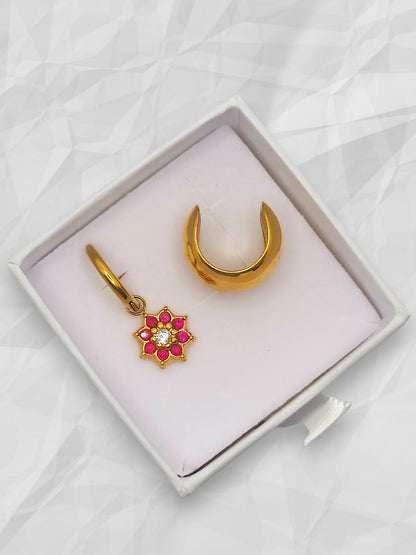 Set Hoop Stella di Natale e Cuff Bold