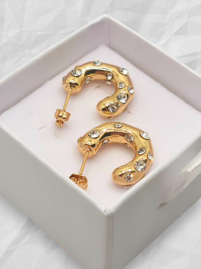 Orecchini Mezzaluna Sparkle